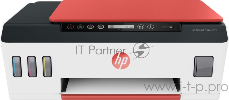МФУ струйный HP Smart Tank 519 AiO (3YW73A), принтер/сканер/копир, A4 WiFi BT USB черный/красный