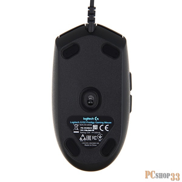 Оптическая мышь Logitech G102 Prodigy 910-004939, 5кн.+скр., черный (USB)