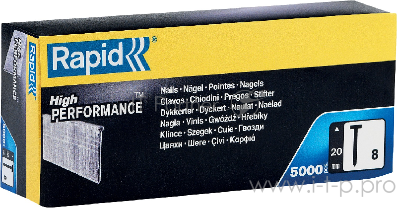 Гвозди RAPID 20 мм 5000 шт. (40100533) супертвердые, закаленные тип 300 (F / J / 47 / 8)