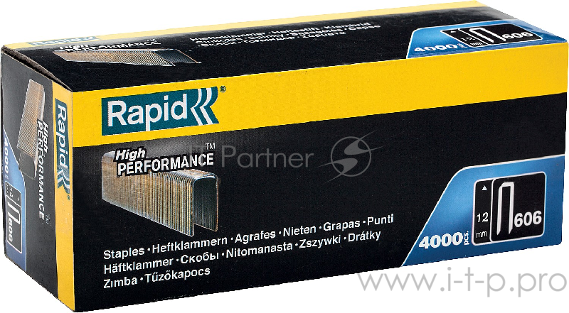 Скобы RAPID 11895002 12 мм, тип 55, 4000 шт узкие, супертвердые, закаленные, тип 55 (C / 14 / 606)