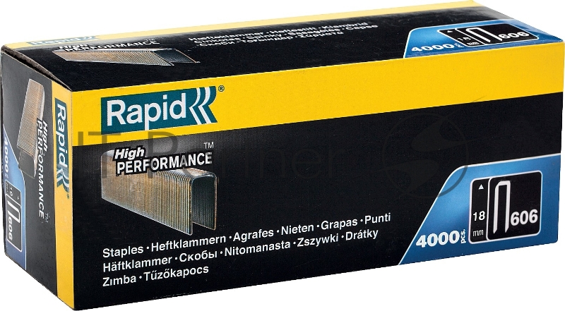 Скобы RAPID 11897602 18 мм, тип 55, 4000 шт узкие, супертвердые, закаленные, тип 55 (C / 14 / 606)