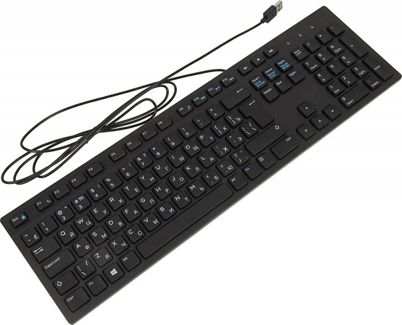 Опции к ноутбукам DELL KB216 580-ADGR Keyboard, black, USB
