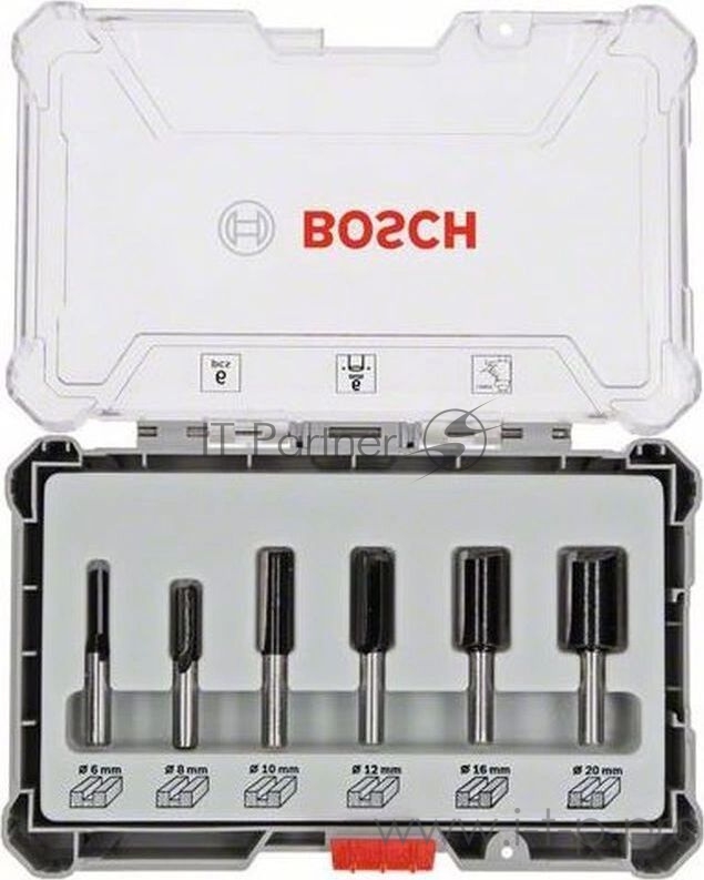 Набор пазовых фрез BOSCH 6мм. 6шт. (2607017465)