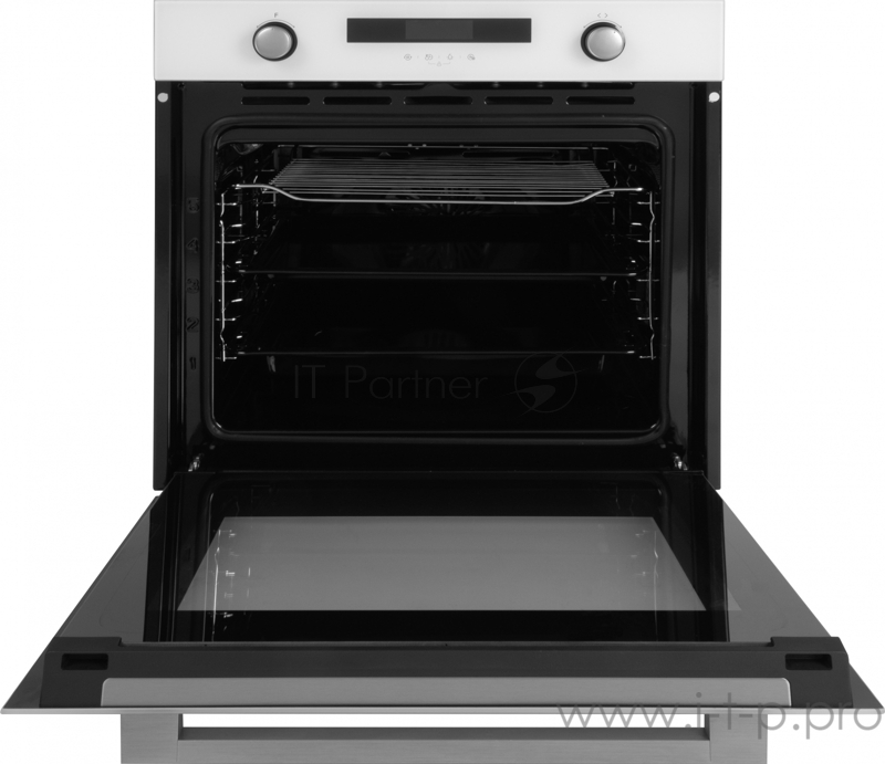 Встраиваемые электрические духовки 60 см Weissgauff электрический, 595 х 565 х 595 мм, 72 л, паровая очистка, белый