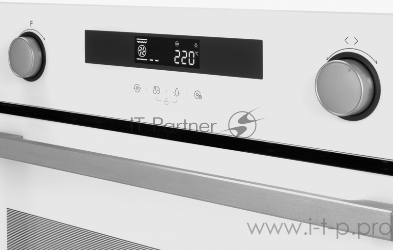 Встраиваемые электрические духовки 60 см Weissgauff электрический, 595 х 565 х 595 мм, 72 л, паровая очистка, белый
