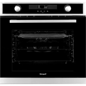 Встраиваемые электрические духовки 60 см Weissgauff электрический, 595 х 565 х 595 мм, 72 л, паровая очистка, нерж. сталь