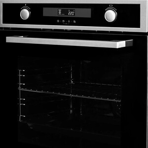 Встраиваемые электрические духовки 60 см Weissgauff электрический, 595 х 565 х 595 мм, 72 л, паровая очистка, нерж. сталь