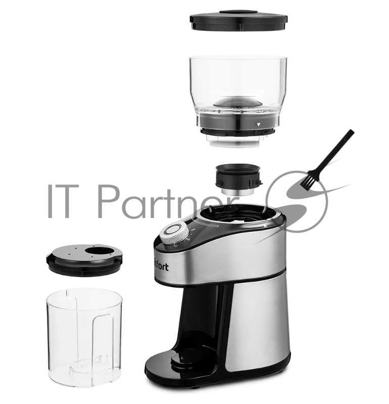 Кофемолка Kitfort KT-744 сист.помол.:жернова вместим.:160гр черный