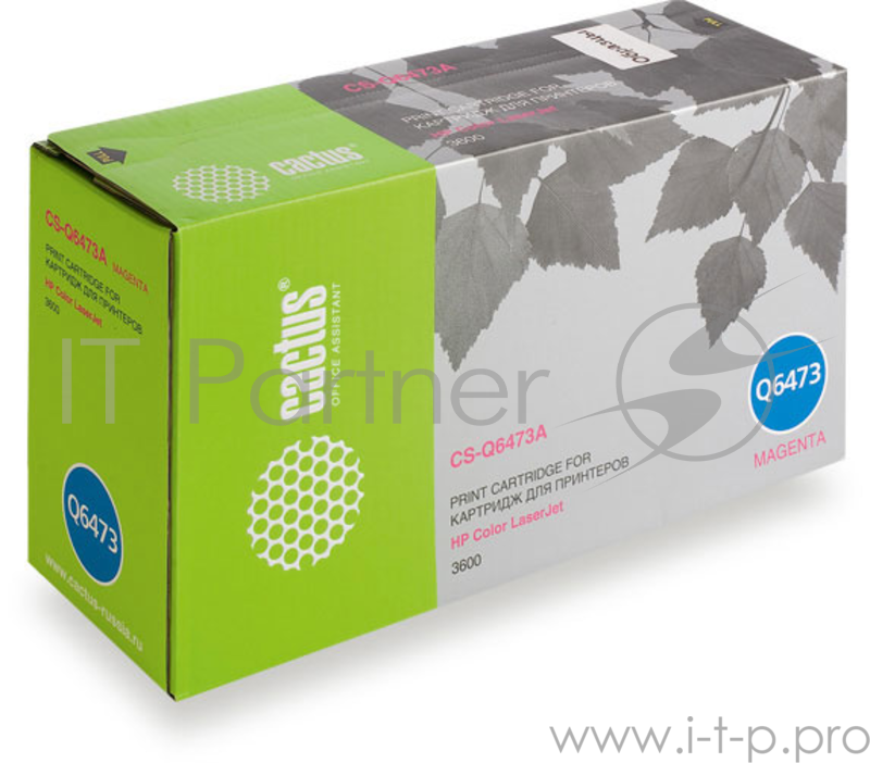 Расходные материалы CACTUS Q6473A/AR Картридж (CS-Q6473A/AR) для принтера HP Color LaserJet 3600, пурпурный, 4000 стр.
