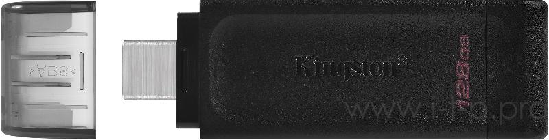 Флеш Диск Kingston 128Gb DataTraveler DT70 <DT70/128GB>, USB-C 3.2 Gen 1