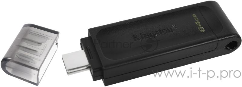 Флеш Диск Kingston 64Gb DataTraveler DT70 <DT70/64GB>, USB-C 3.2 Gen 1