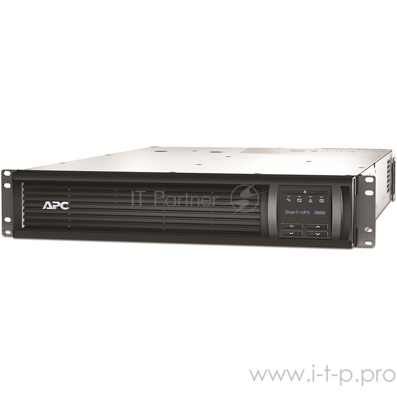 ИБП (UPS) 2U 19 RM 3000ВА APC Smart-UPS 3000VA SMT3000RMI2UNC, черный (COM, USB, LAN)
