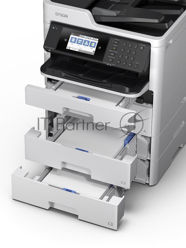 МФУ струйный 4 цв. Epson WorkForce Pro WF-C579RDWF + extra tray, А4, 34 стр/мин, копир/принтер/сканер/факс, ADF, WiFi