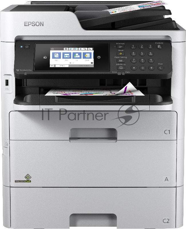 МФУ струйный 4 цв. Epson WorkForce Pro WF-C579RDWF + extra tray, А4, 34 стр/мин, копир/принтер/сканер/факс, ADF, WiFi