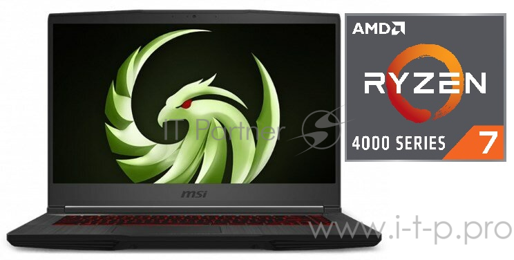 Ноутбук MSI Bravo 15 A4DDR-030XRU Ryzen 7 4800H/8GB/512GB SSD/noODD/15.6 FHD, 120Hz TBezel/RX5500M, GDDR6 4GB/WiFi+BT/DOS/Black