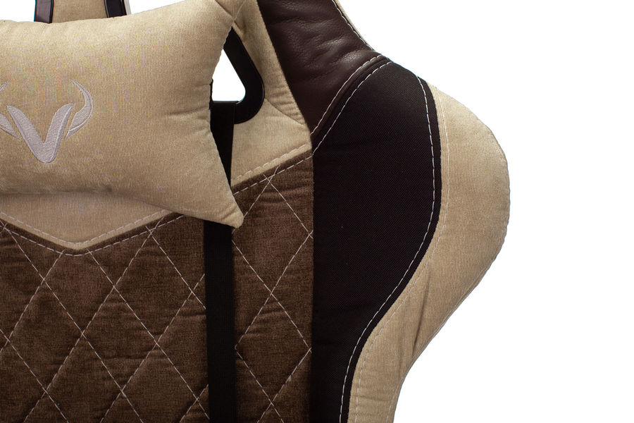 Кресло игровое Бюрократ VIKING 7 KNIGHT BR FABRIC коричневый текстиль/эко.кожа крестовина металл