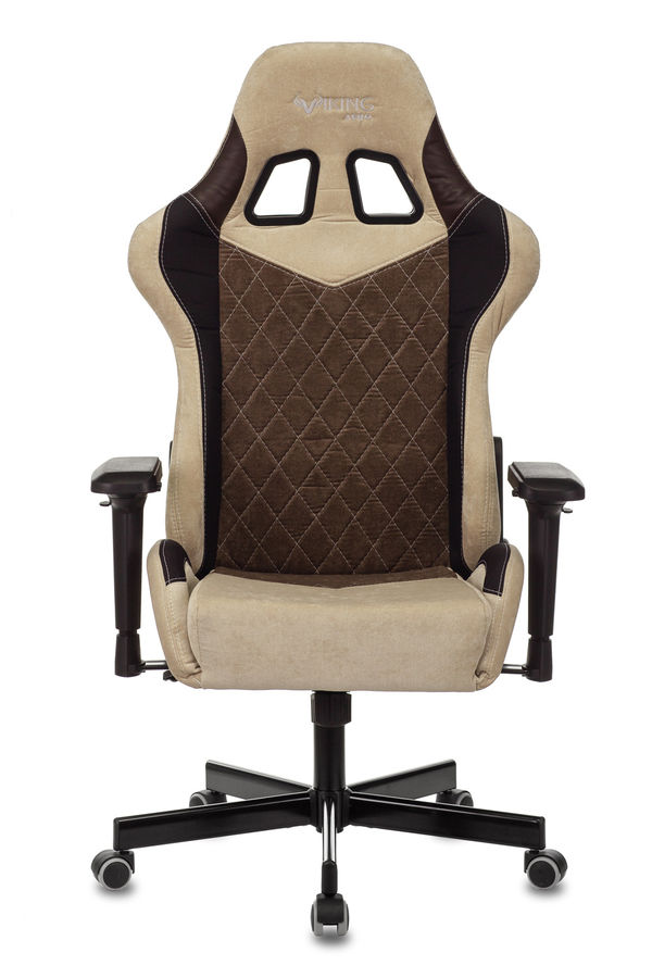 Кресло игровое Бюрократ VIKING 7 KNIGHT BR FABRIC коричневый текстиль/эко.кожа крестовина металл