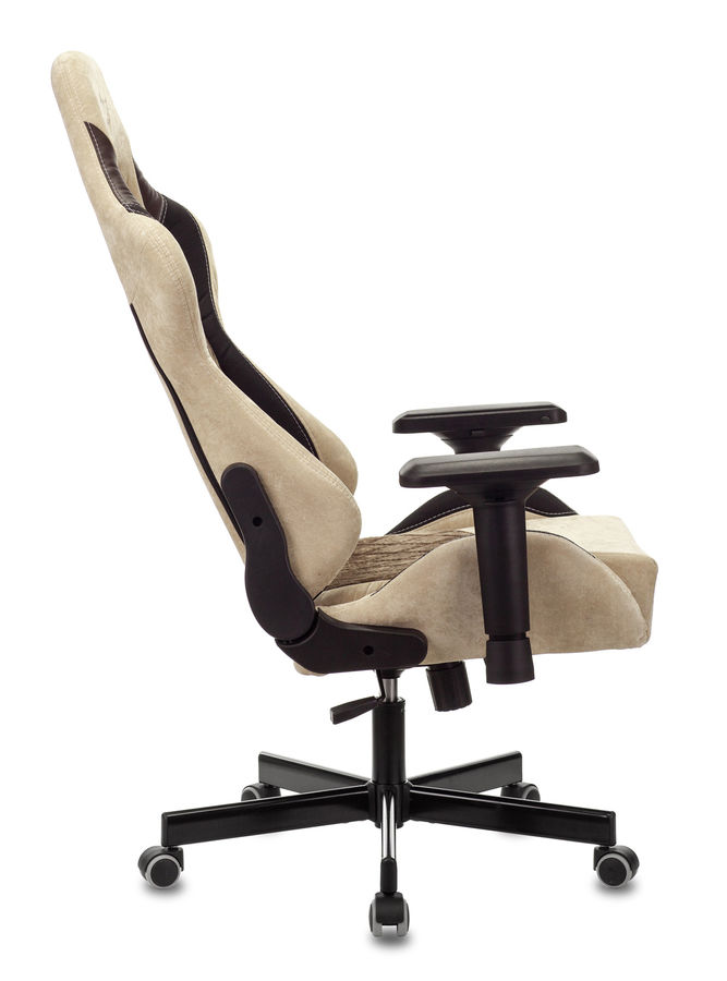 Кресло игровое Бюрократ VIKING 7 KNIGHT BR FABRIC коричневый текстиль/эко.кожа крестовина металл