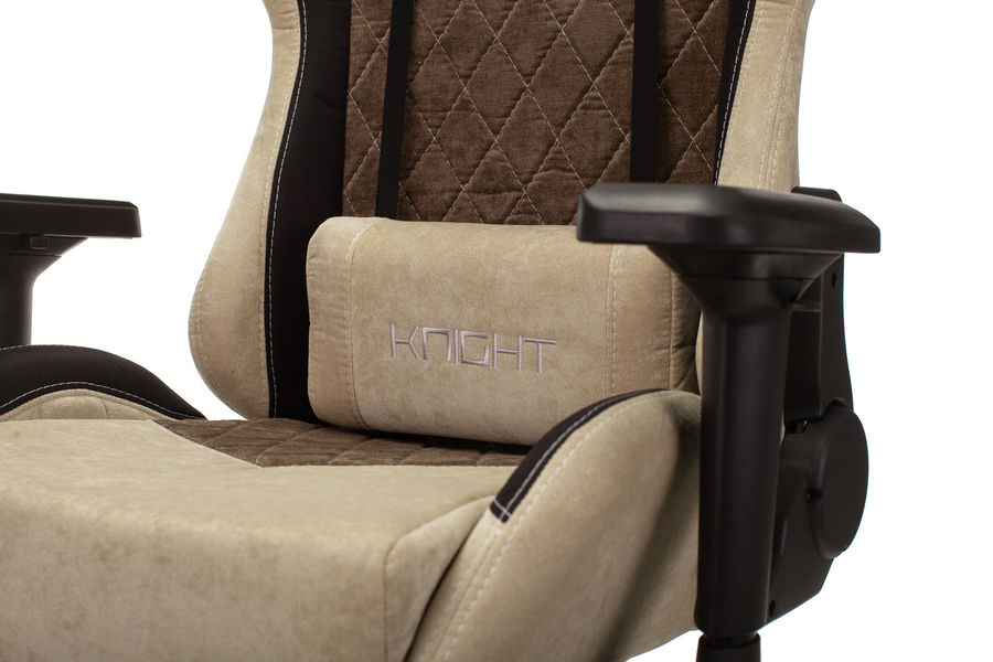 Кресло игровое Бюрократ VIKING 7 KNIGHT BR FABRIC коричневый текстиль/эко.кожа крестовина металл