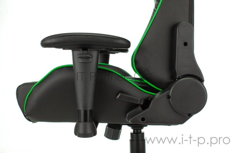 Кресло игровое Бюрократ VIKING ZOMBIE A4 GN черный/зеленый искусственная кожа