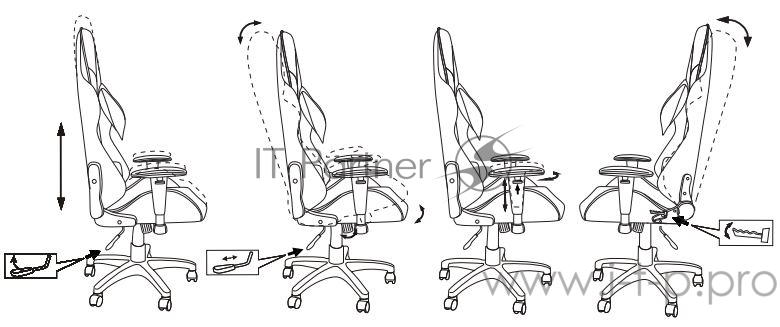 Кресло игровое Бюрократ VIKING ZOMBIE A4 GN черный/зеленый искусственная кожа