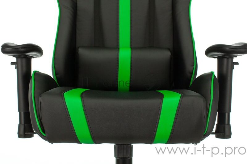 Кресло игровое Бюрократ VIKING ZOMBIE A4 GN черный/зеленый искусственная кожа