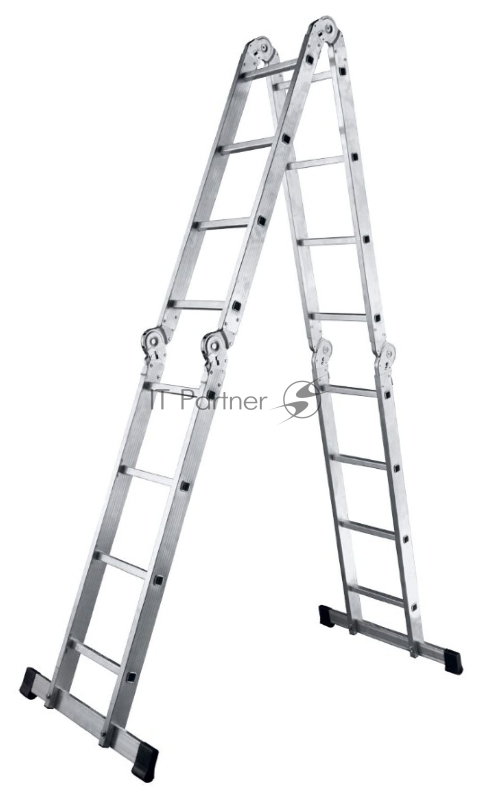 Алюминиевая четырехсекционная шарнирная лестница Алюмет TL 4044
