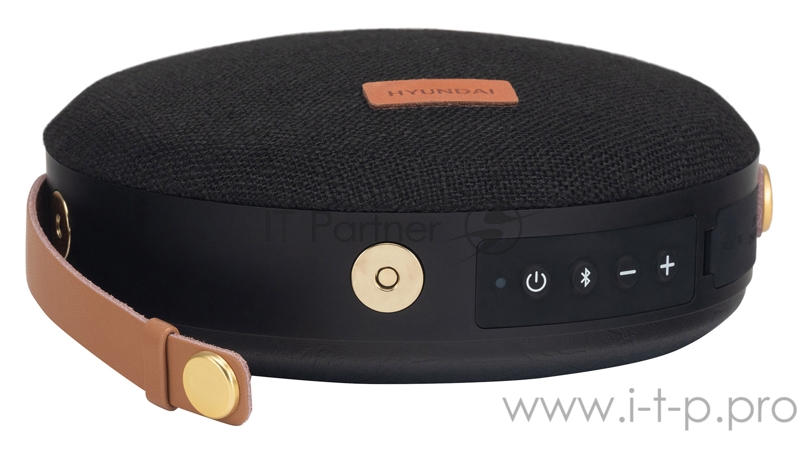 Колонка порт. Hyundai H-PAC500 черный 8W 1.0 BT/3.5Jack 10м 2200mAh