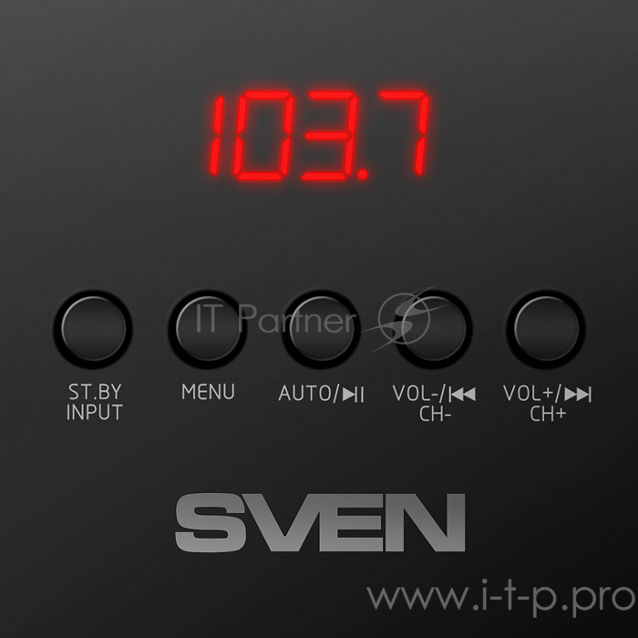 Акустическая система 2.1 SVEN MS-2080 / 70 Watt / ~220V 50Hz / FM-тюнер, USB/ SD, дисплей / BLUETOOTH / ПДУ / Black