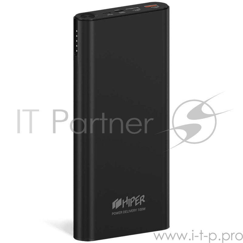 Аккумулятор HIPER Внешний аккумулятор HIPER ForcePower 100W Li-Ion 20000 mAh Aluminum QC+PD 100W 3A+2.4A+20V/5A 2xUSB 1xType-C черный