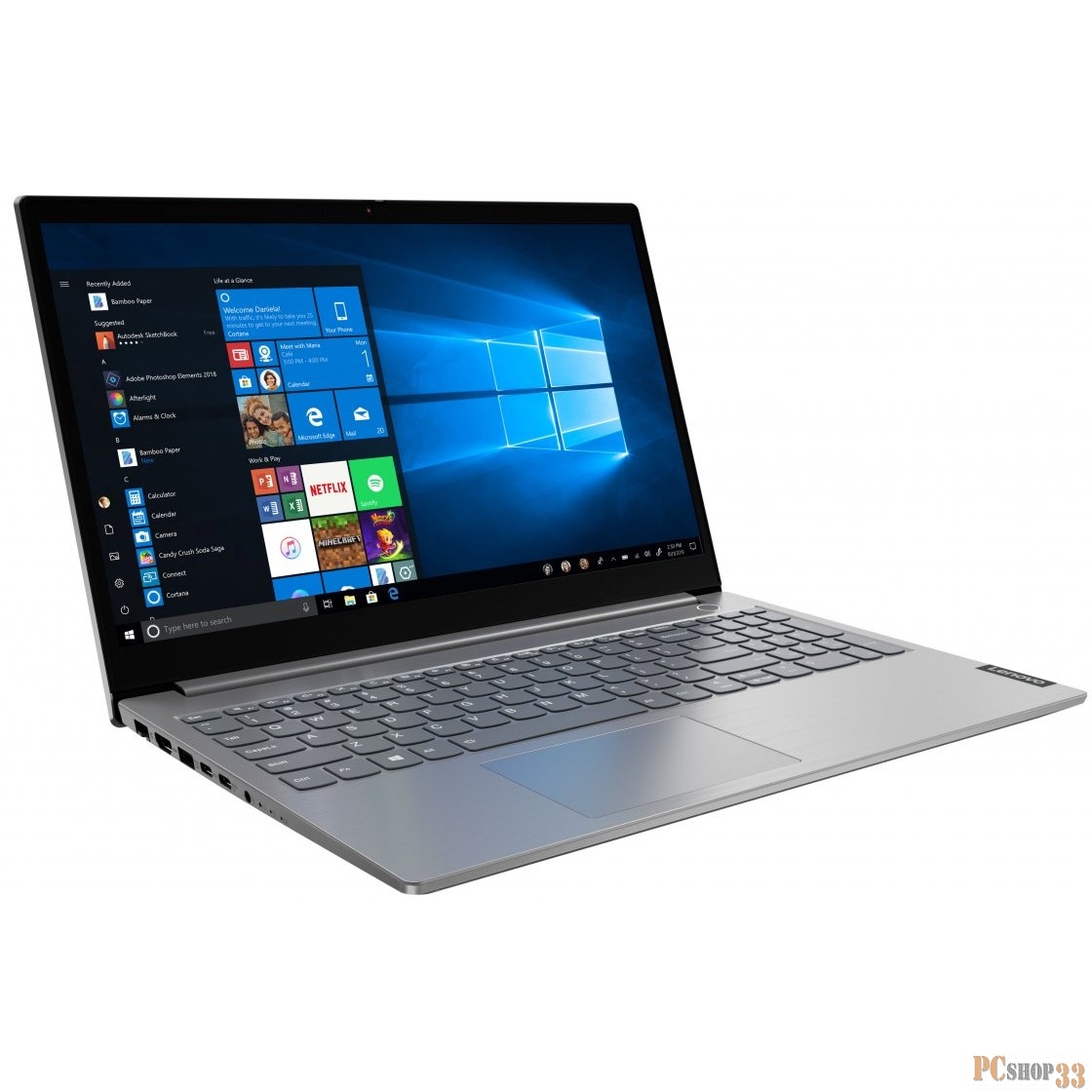 Lenovo ThinkBook 15-IIL 15.6 FHD (1920x1080) IPS AG 250N, I5-1035G1, 4GB DDR4 2666, 1TB/5400rpm, Intel UHD, NoWWAN, WiFi, BT, FPR, TPM, 3Cell 45Wh,