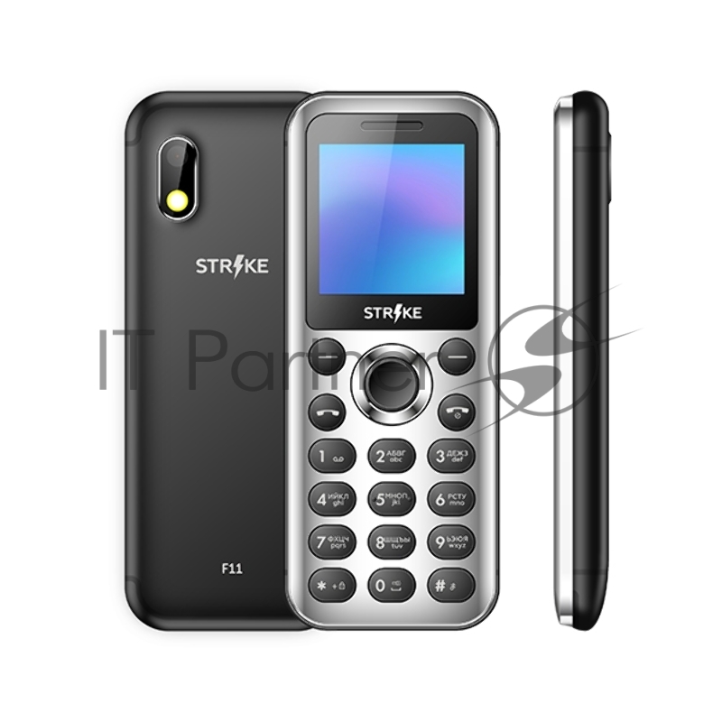 Мобильный телефон Strike F11 Black MTK 6261D, 1, 260 MHz, 32 Mb, 32 Mb, 2G GSM 900/1800 мГц, Bluetooth Версия 3.0 Экран: 1.44 , 128*128, Основная камера: 0.08 MP, инт. отсутствует, FF, 1, Пластик, F=1, вспышка Фронтальная камера: отсутствует, Кол-во
