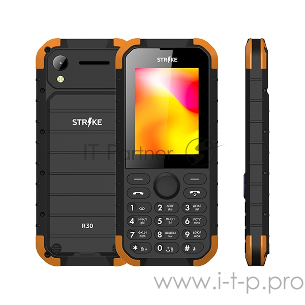 Мобильный телефон Strike R30 Black+Green MTK 6261D, 0, 260 MHz, 32 Mb, 32 Mb, 2G GSM 900/1800 мГц, Bluetooth Версия 2.1 Экран: 2.8 , 240*320, TFT, Защита корпуса IP_68 Основная камера: 0.3 MP, инт. отсутствует, FF, 2, Пластик, F=2.8, угол обзора62, в