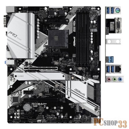 Плата материнская Asrock Asrock B550 PRO4, AM4, AMD B550, ATX, BOX