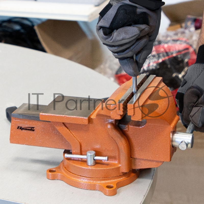 Тиски SPARTA 186275 слесарные 150мм поворотные с наковальней