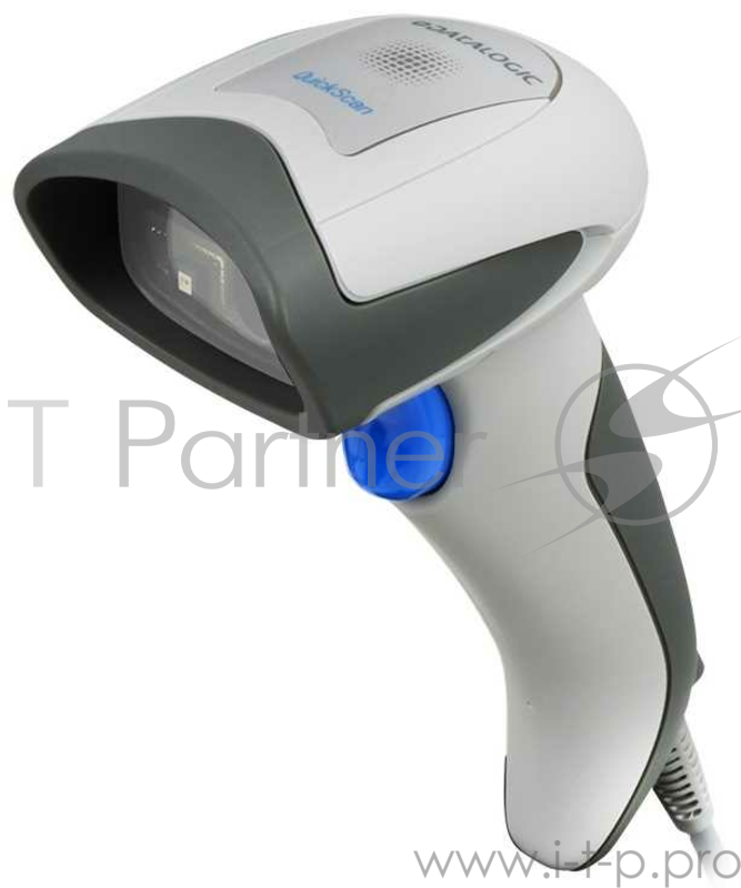 Datalogic сканеры штрих-кодов Datalogic QuickScan QD2430 QD2430-WHK1 Grey/White {Сканер штрихкодов ручной, 2D имидж, серый, кабель USB}