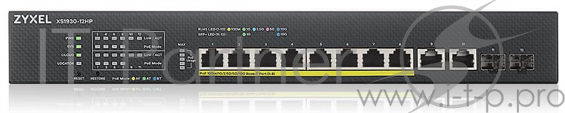 Коммутатор Zyxel NebulaFlex XS1930-12HP-ZZ0101F 2SFP+ 375W управляемый
