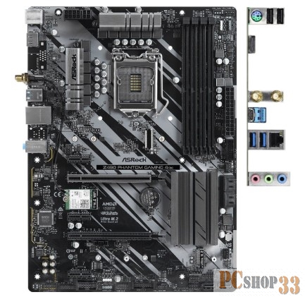 Плата материнская Asrock Asrock Z490 PHANTOM GAMING 4/AC, LGA1200, Intel Z490, ATX, BOX