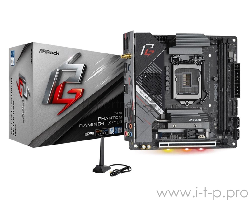 Материнская плата Z490 S1200 MITX Z490 PHANTOM GAMING-ITX/TB3 ASROCK