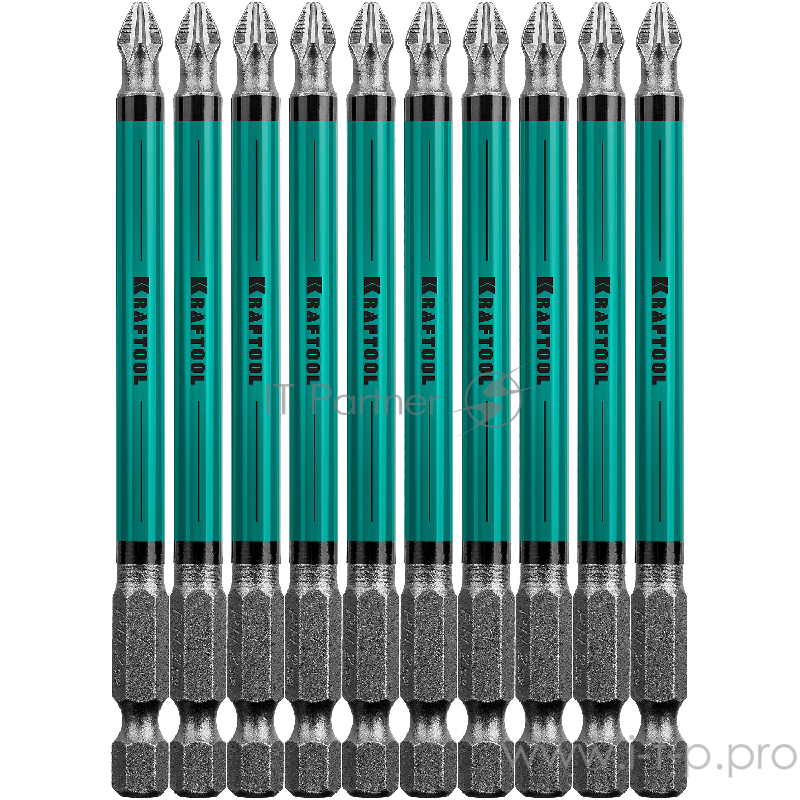 Биты профессиональные (PH2, 100 мм, 10 шт.) Kraftool 26122-2-100-10