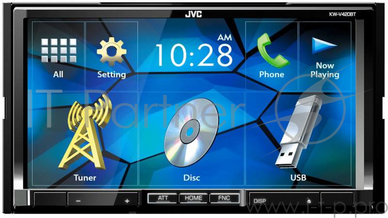 Автомагнитола CD DVD JVC KW-V420BT 2DIN 4x50Вт