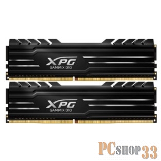 16GB ADATA DDR4 3200 DIMM GAMMIX D10 Black Gaming Memory AX4U320038G16A-DB10 Non-ECC, CL16, 1.35V, 1024x8, Kit (2x8GB), RTL