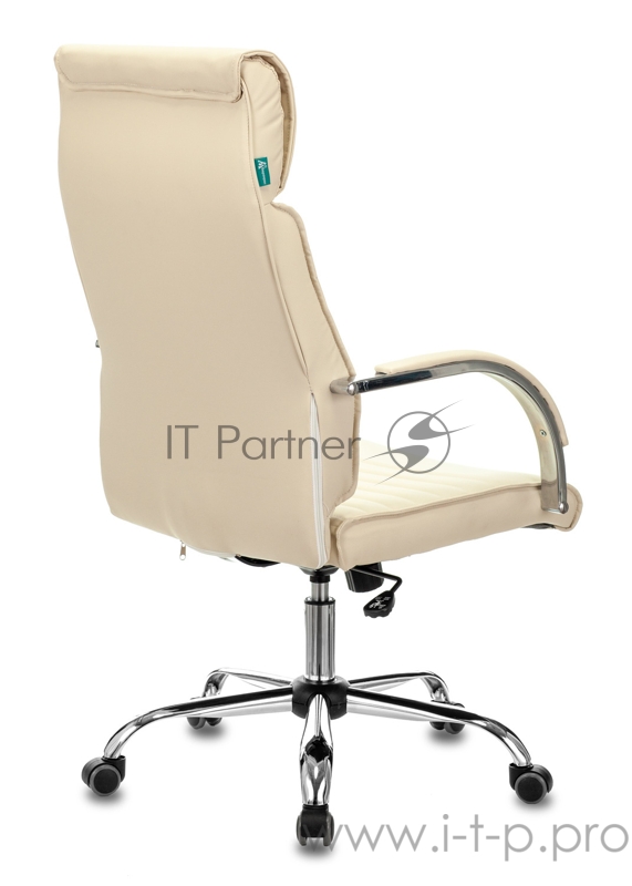 Кресло руководителя Бюрократ T-8010N/SL/IVORY слоновая кость искусственная кожа крестовина хром