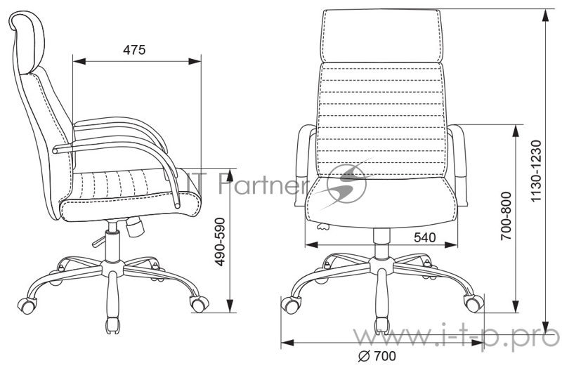 Кресло руководителя Бюрократ T-8010N/SL/IVORY слоновая кость искусственная кожа крестовина хром