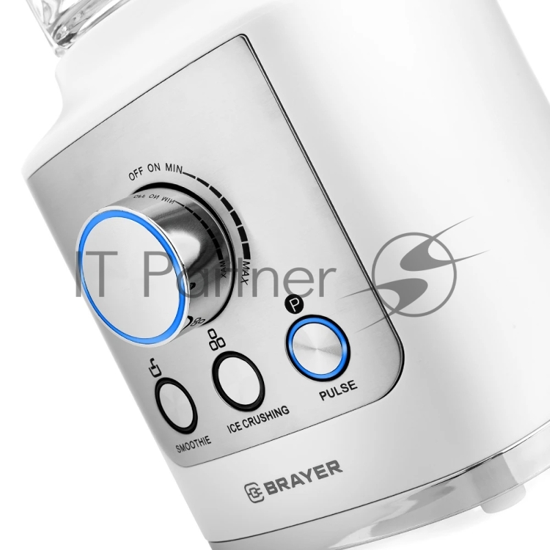 Блендер настольный BRAYER, 1600 Вт, стекл., 1,8 л, 6 титан. ножей, импульс, колка льда BR1200WH