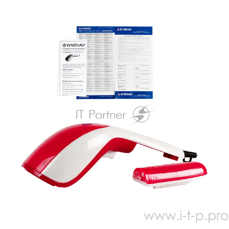 Отпариватель для одежды ручной Endever Odyssey белый/красный, 800 Вт, Q-426