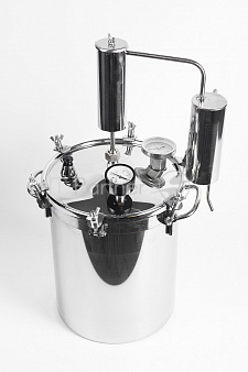 Автоклав-стерилизатор Консерватор 2в1, 14 л нерж, манометр, термометр, клапан сброса изб. давления+надстройка Аромат фабрика домашних консервов