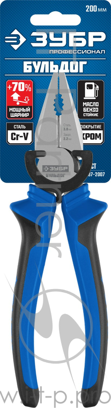 Комбинированные плоскогубцы Зубр БУЛЬДОГ 200 мм, Профессионал 2201-1-20_z02