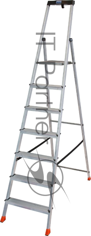 Свободностоящая стремянка Krause SAFETY 2К заглушки, 7 ступеней, 128973