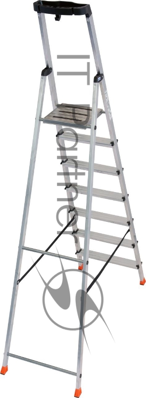 Свободностоящая стремянка Krause SAFETY 2К заглушки, 7 ступеней, 128973